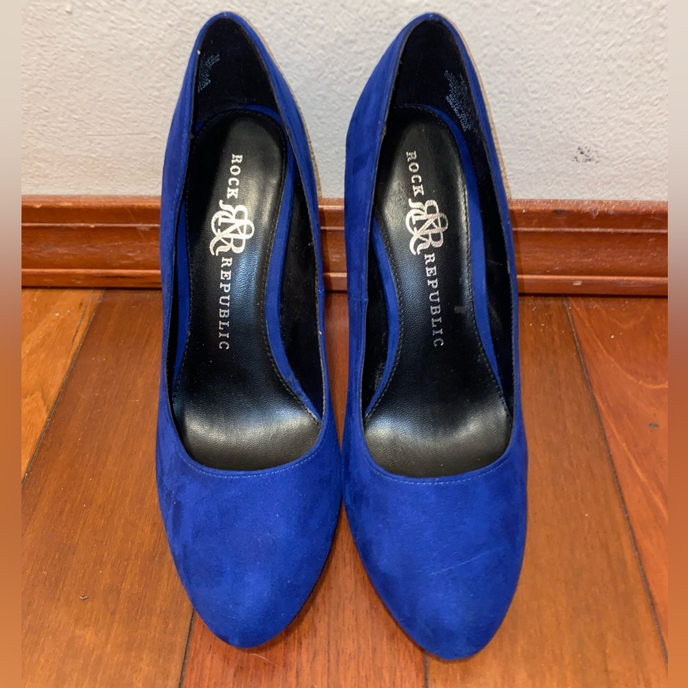 Suede Royal Blue Rock & Republic Heels